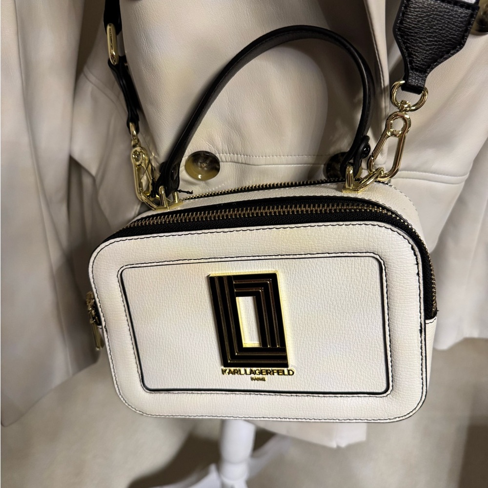 Karl Lagerfeld White Crossbody Bag